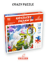 Go Crazy Jigsaw Puzzle | Unicorn Theme |180 Pcs | Skill-Building STEM Toy for Kids & Adults -6-99 | Educational Toy