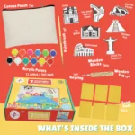 7 Wonders Block Painting Canvas Pouch Activity Kit