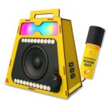 Be Cre8v Boom Bot DIY Bluetooth Speaker Kit with Microphone, LED Light Show, STEAM Learning Toy for Kids