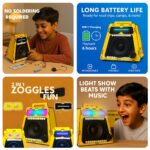 Be Cre8v Boom Bot DIY Bluetooth Speaker Kit with Microphone, LED Light Show, STEAM Learning Toy for Kids