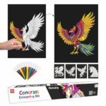 Contrast Colouring Kit for Kids | 4 Giant Colouring Posters & 12 Sketch Pens | DIY Art and Craft Set | Birthday & Return Gift