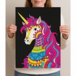 Contrast Colouring Kit for Kids | 4 Giant Colouring Posters & 12 Sketch Pens | DIY Art and Craft Set | Birthday & Return Gift