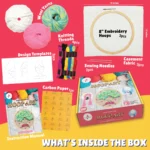 Hoop Art Embroidery Kit | Knitting Craft | Decorative Hoops