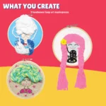 Hoop Art Embroidery Kit | Knitting Craft | Decorative Hoops