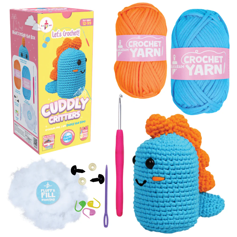 Kalakaram Crochet Kit for Beginners dino Kalakaram-Crochet-Kit-for-Beginners-dino
