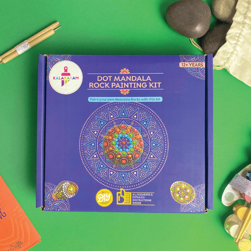 Kalakaram Dot Mandala Rock Painting Kit Kalakaram-Dot-Mandala-Rock-Painting-Kit