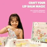 Make 15 Lip Balms with Shea & Kukum Butter, Beeswax, Vitamin E Oil, Grapeseed & Essential Oils, DIY Activity Kit for Kids