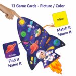 Shape Puzzle Game | 16 Big Puzzle Pieces with Game Cards for Learning & Fun | Object and Colour Recognition Game for Kids 3-7 Years Old – Educational Toys for Children