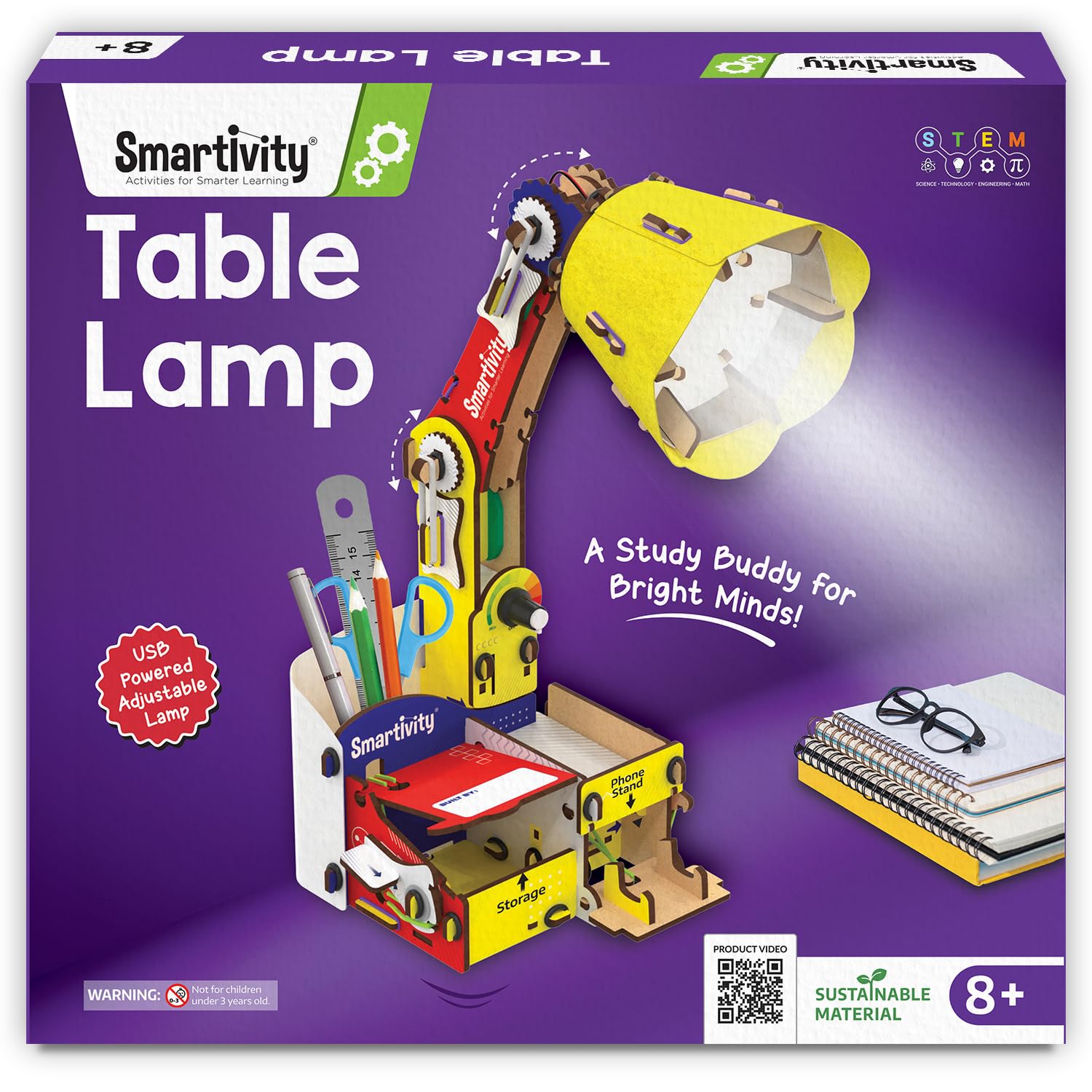Smartivity DIY Adjustable Table Lamp for Kids Ages 8-14