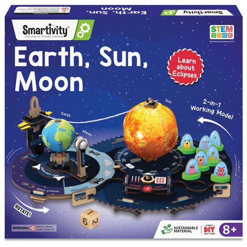 Smartivity Earth-Sun-Moon Space Toy for Kids 8-10-12-14 Years Old | Interactive 3D Model Kit