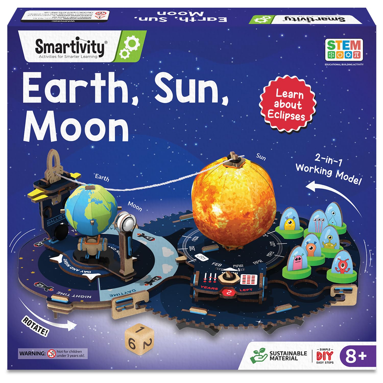 Smartivity Earth-Sun-Moon Space Toy for Kids 8-10-12-14 Years Old Interactive 3D Model Kit Smartivity Earth-Sun-Moon Space Toy for Kids 8-10-12-14 Years Old | Interactive 3D Model Kit