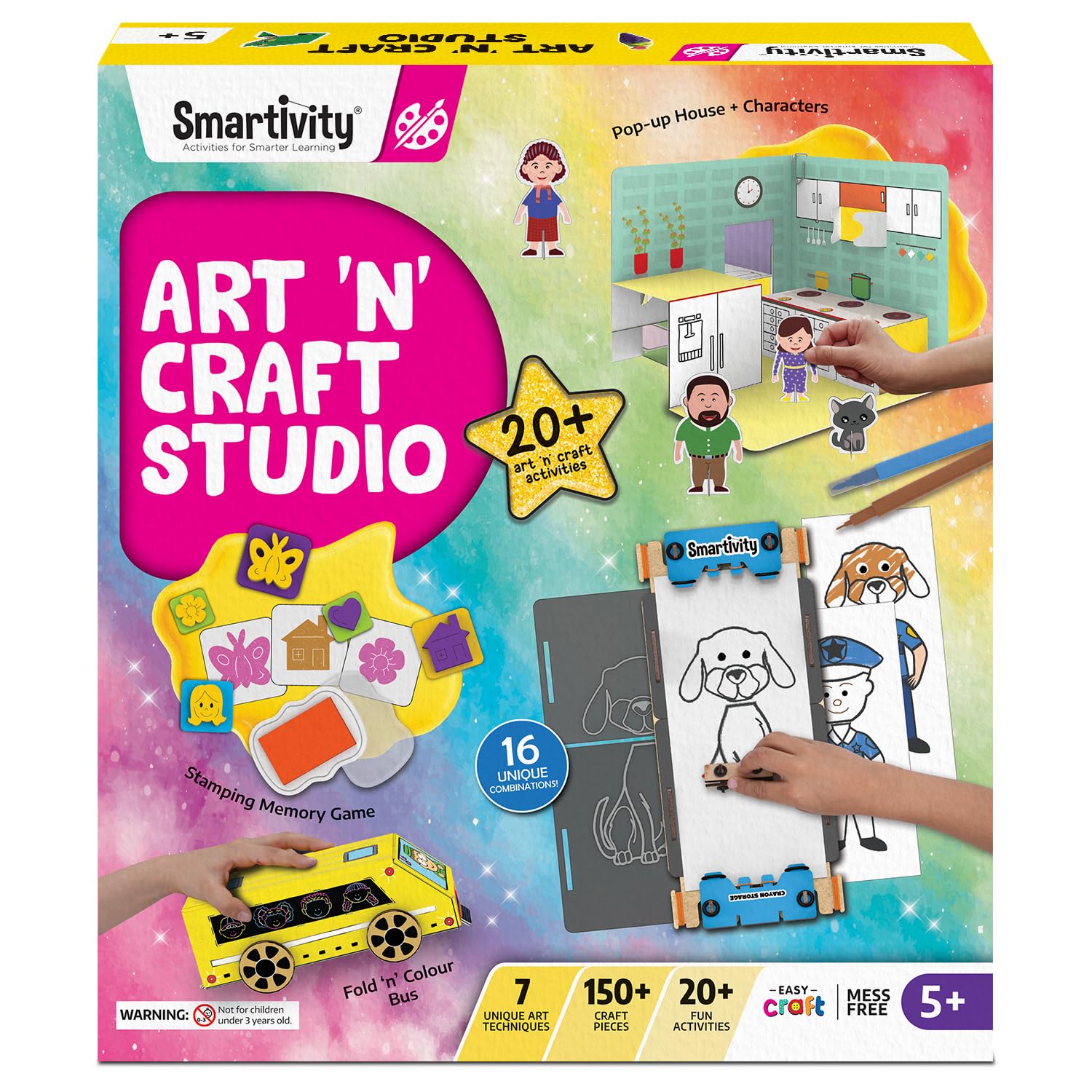 Smartivity Mega 20+ Art and Craft Activity Kit for Girls Ages 5 to 9 Years Old