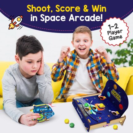 Smartivity Space Arcade Game for Kids 6+ Years I Fun 1-2 Player Shooting & Scoring Game