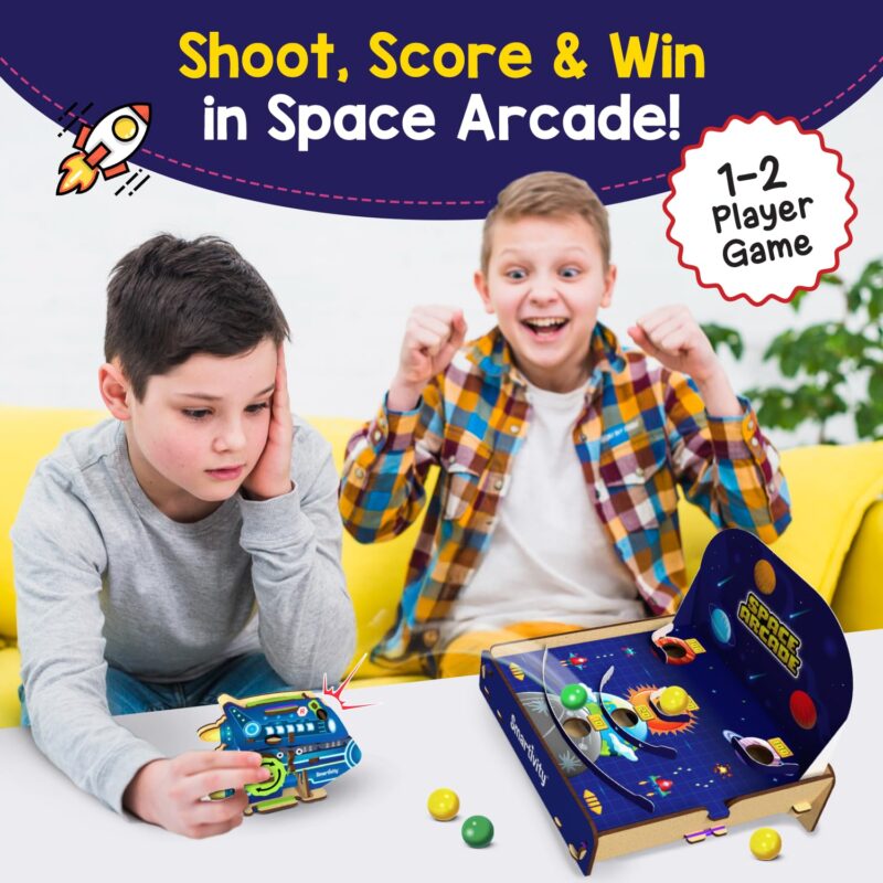 Smartivity Space Arcade Game for Kids 6+ Years I Fun 1-2 Player Shooting & Scoring Game