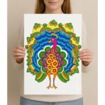 Doodle Colouring Kit for Kids | 4 Giant Colouring Posters & 12 Sketch Pens | DIY Art and Craft Se