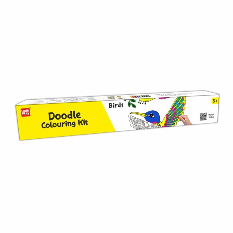 Doodle Colouring Kit for Kids | 4 Giant Colouring Posters & 12 Sketch Pens | DIY Art and Craft Se