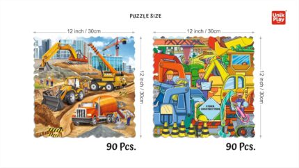 Go Crazy Jigsaw Puzzle | Construction Theme |180 Pcs | Skill-Building STEM Toy for Kids & Adults -6-99 | Educational Toy