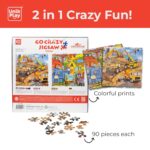 Go Crazy Jigsaw Puzzle | Construction Theme |180 Pcs | Skill-Building STEM Toy for Kids & Adults -6-99 | Educational Toy