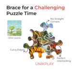 About this item The puzzles feature vibrant and eye-catching colors, capturing children's attention and enhancing visual stimulation. The puzzle pieces come in various shapes, adding an extra level of challenge and excitement to the assembly process. Research shows that puzzles aid in the development of a child's concentration, problem-solving skills, and critical thinking abilities. Jigsaw Puzzle for Kids is made from reusable card board and without any sharp edges so that children can grasp it safely. The pieces are of high quality to endure a toddler’s handling. Easy to carry and handy. Children love puzzles! They’re fun, brain boosting, stimulating and they’ll learn whilst they’re playing! › See more product details