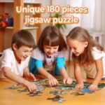 About this item The puzzles feature vibrant and eye-catching colors, capturing children's attention and enhancing visual stimulation. The puzzle pieces come in various shapes, adding an extra level of challenge and excitement to the assembly process. Research shows that puzzles aid in the development of a child's concentration, problem-solving skills, and critical thinking abilities. Jigsaw Puzzle for Kids is made from reusable card board and without any sharp edges so that children can grasp it safely. The pieces are of high quality to endure a toddler’s handling. Easy to carry and handy. Children love puzzles! They’re fun, brain boosting, stimulating and they’ll learn whilst they’re playing! › See more product details