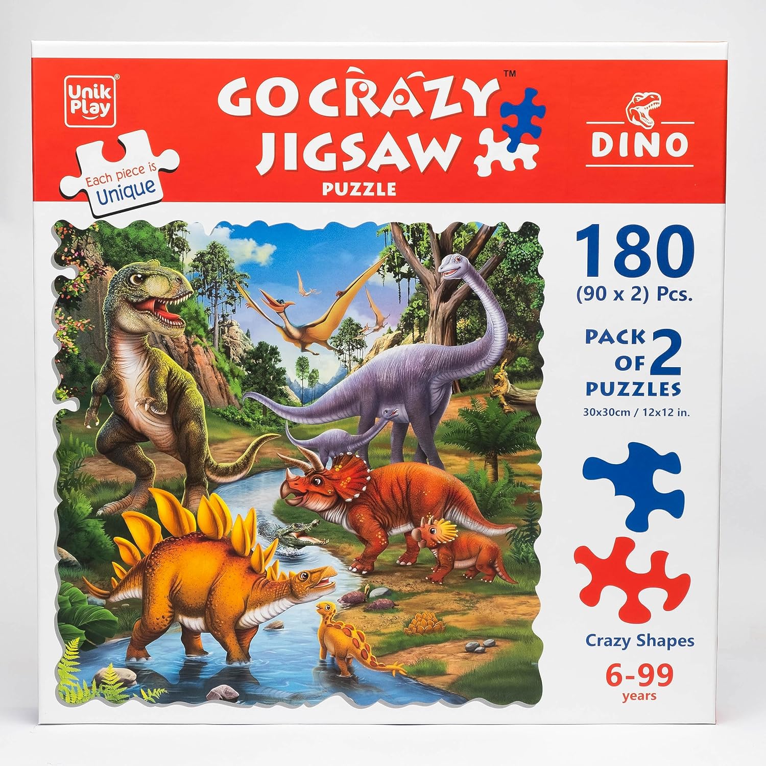 UnikPlay Go Crazy Jigsaw Puzzle for Kids and Adults About this item The puzzles feature vibrant and eye-catching colors, capturing children's attention and enhancing visual stimulation. The puzzle pieces come in various shapes, adding an extra level of challenge and excitement to the assembly process. Research shows that puzzles aid in the development of a child's concentration, problem-solving skills, and critical thinking abilities. Jigsaw Puzzle for Kids is made from reusable card board and without any sharp edges so that children can grasp it safely. The pieces are of high quality to endure a toddler’s handling. Easy to carry and handy. Children love puzzles! They’re fun, brain boosting, stimulating and they’ll learn whilst they’re playing! › See more product details