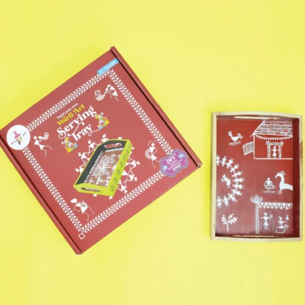 Warli Art Serving Tray Painting Kit