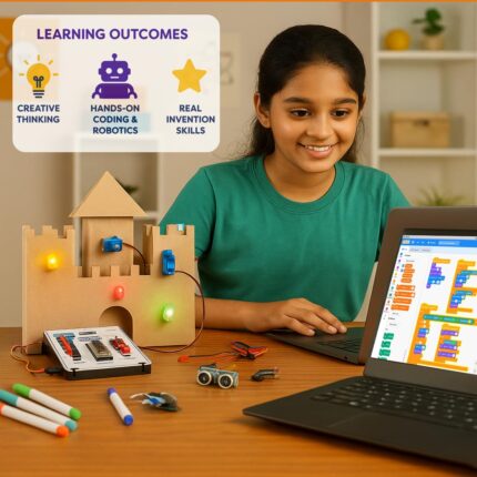 50-in-1 STEM Robotics Kit for Kids 8–14 | Build Robots & Smart Gadgets | Learn Coding with Scratch, Python & IoT | Educational Toy with Sensors & Motors